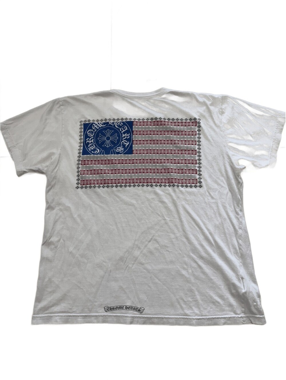 Chrome Hearts American Flag Pocket T-Shirt White Size L